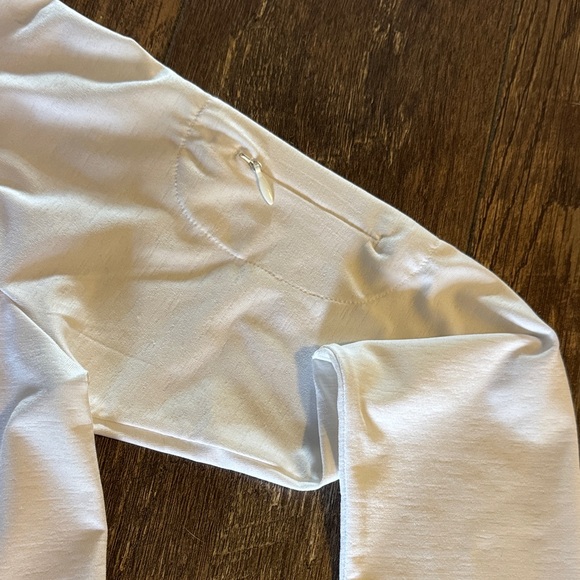 Athleta White Long Sleeve Women's Half Zip Top, Size M - Picture 5 of 13